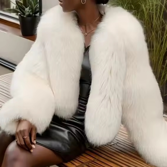 Jackets & Blazers - Imitation fur style jacket coat warm classic fashion Elegant Noble Jacket